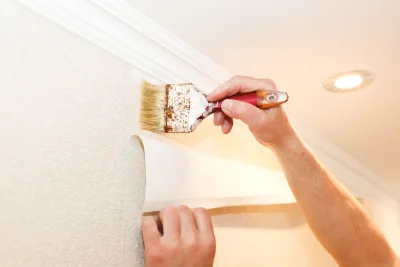 Pose de papier peint à la Roche-de-Glun — revêtements muraux et toiles de verre
